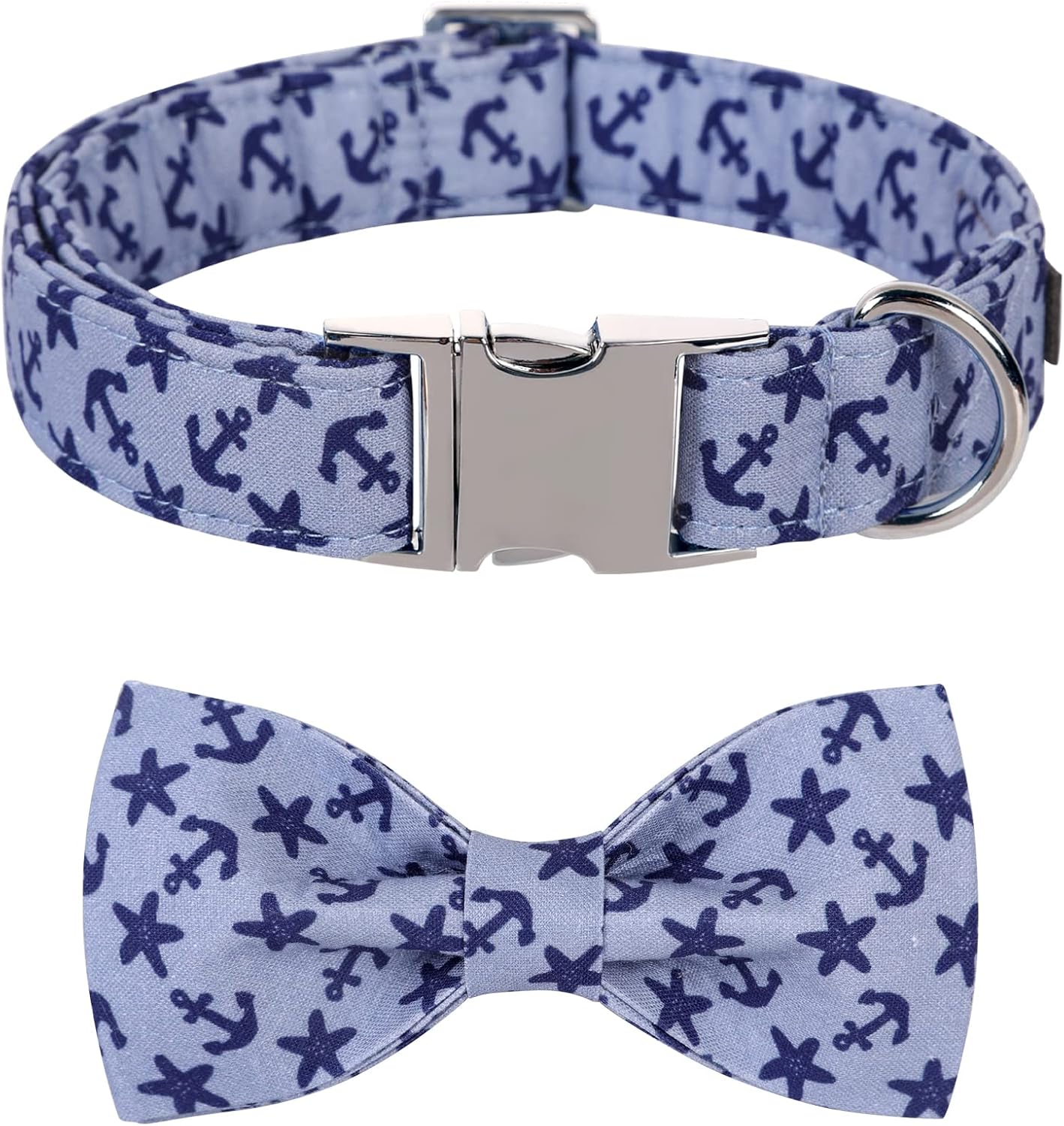 Lionet Paws dog collar with bowtie front view showing design
