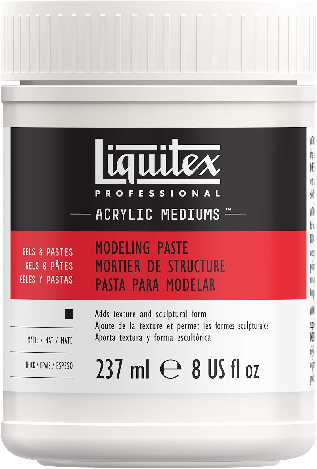 Liquitex 8 fluid ounce marble dust paste packaging