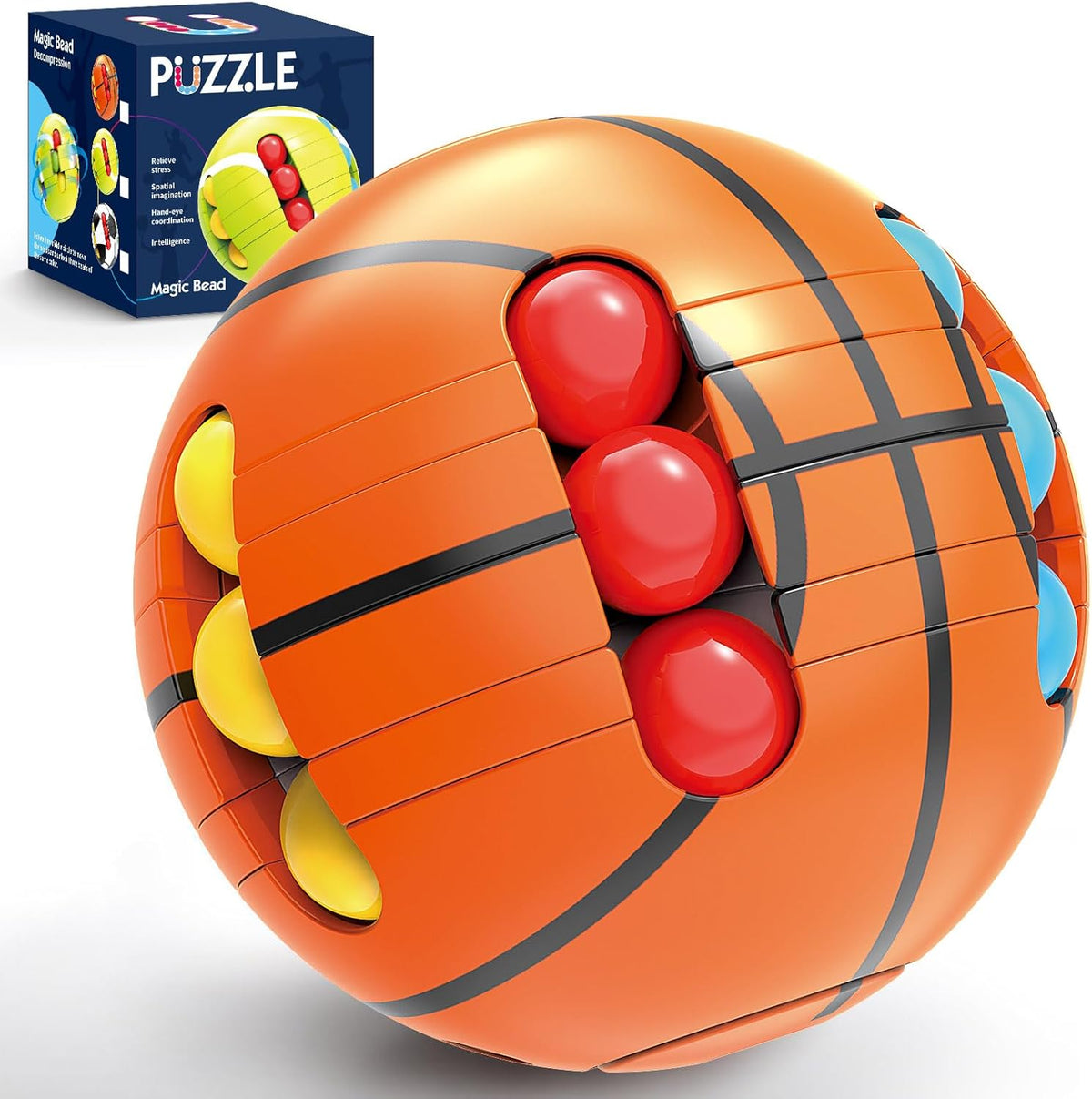 Zonopy Puzzle Sport Ball 3D magic bead brain teaser front view