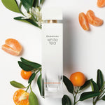 Premium women perfume spray with mandarin and white tea notes