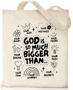 Canvas Christian Tote Bags Bible Faith Friend Birthday Gifts Graphic Totes Sunday Church Bag - Image 13