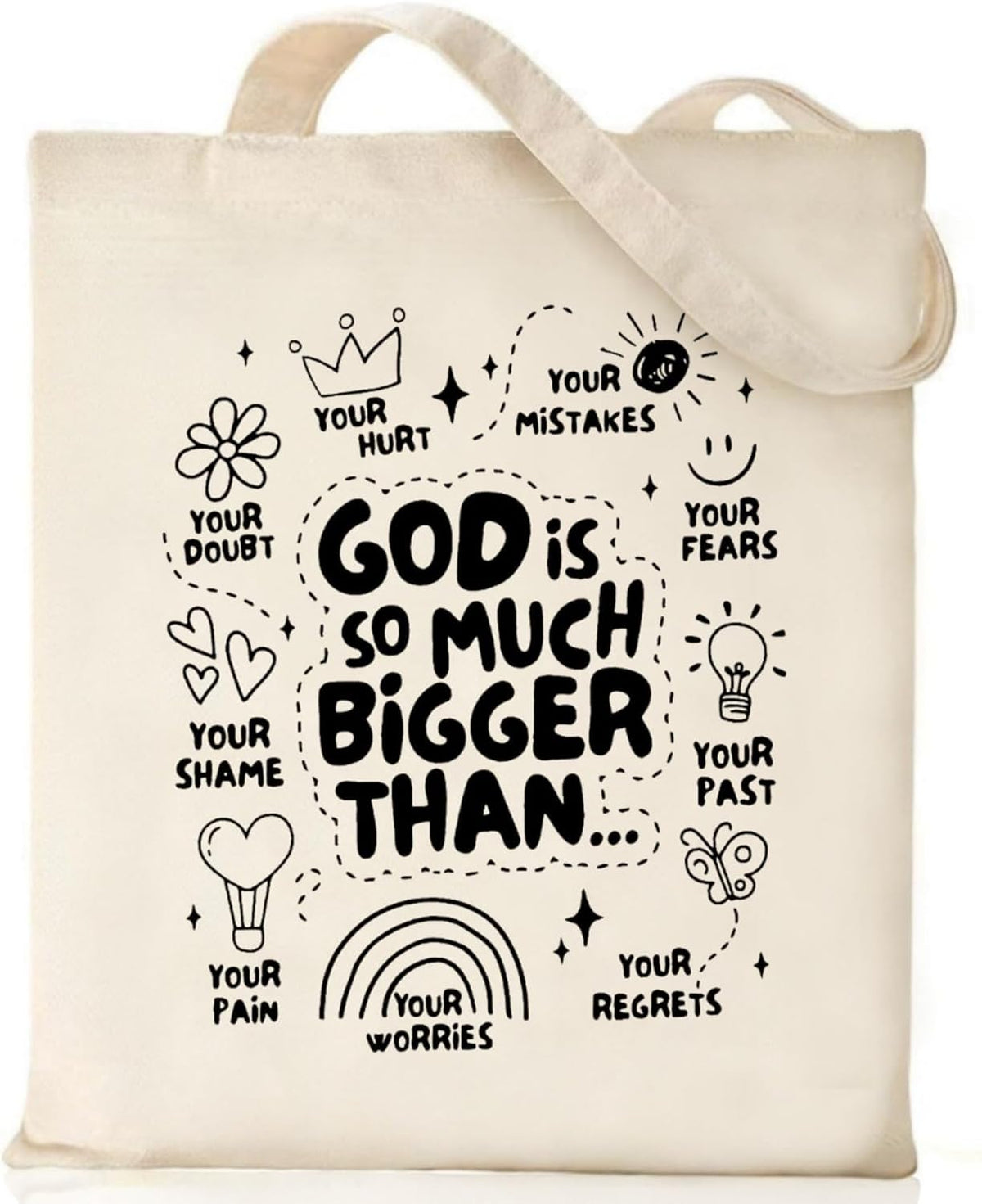 Canvas Christian Tote Bags Bible Faith Friend Birthday Gifts Graphic Totes Sunday Church Bag - Image 13