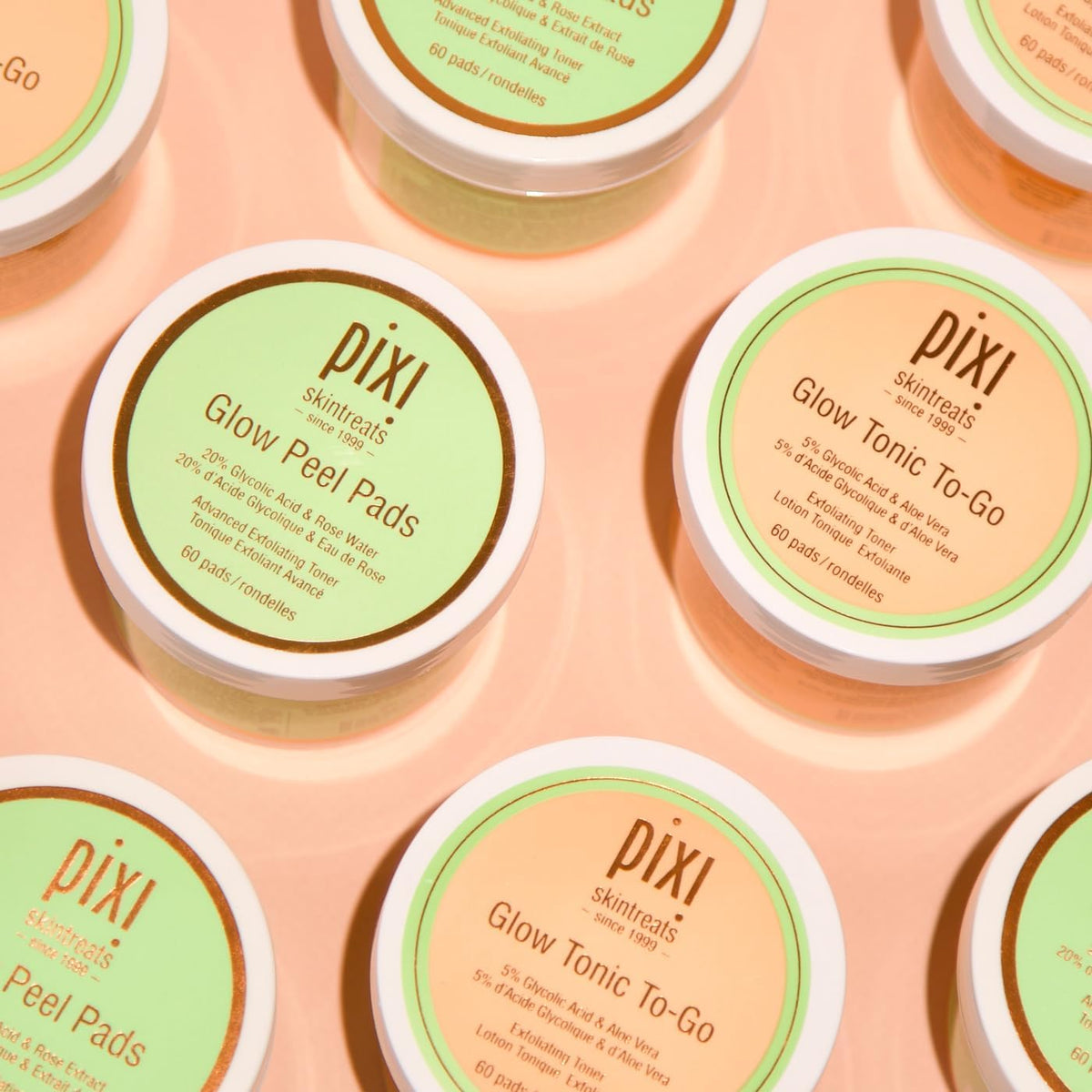 Pixi travel friendly alcohol free face exfoliator packaging texture