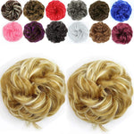 2Pcs Messy Hair Bun Hair Piece Scrunchy ExtensionDimgray - Image 15