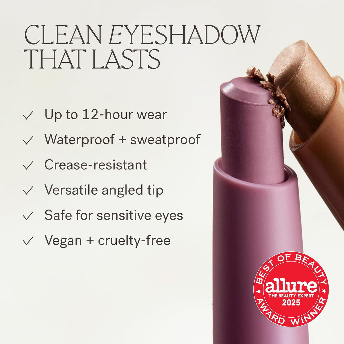 Ilia Beam eyeshadow stick texture and finish