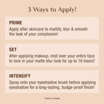 Oil and shine control face mist packaging details and ingredients label