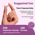 Micro Ingredients immune support formula bottle side view detailing daily dosage instructions