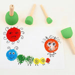 WAFJAMF kids DIY art drawing foam brushes