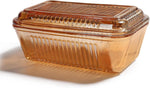 Vintage Covered Glass Butter Dish with Lid-Retro Amber Butter Holder | Covered Butter Stick Holder Container for Countertop, Butter Keeper for Refrigerator | Holds 1 Standard 4oz Butter Sticks - Image 10