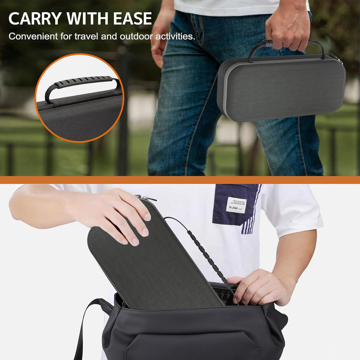 NINKI portable travel case packed with remote player and power cords