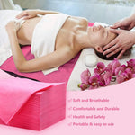 Close-up of breathable soft fabric texture on pink bed sheet