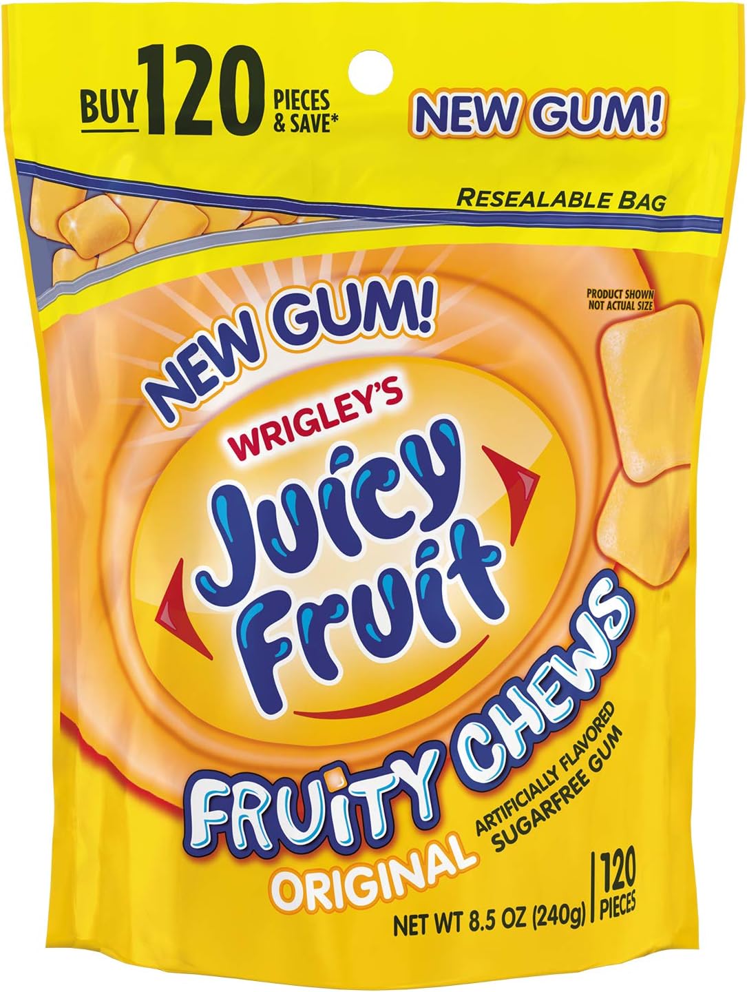 JUICY FRUIT Gum - Original Bubble Gum Bulk Pack, 40-Piece Bottle (4 Pack) - Image 10