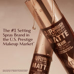 Humidity resistant pore minimizing setting spray product textures and close up view