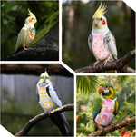 Breathable polyester parrot diaper suit illustrating the comfortable wing clearance cut