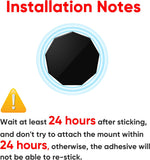 Naponal adhesive sticky pads showing backing film and magnetic surface