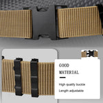 Eforcase tactical belt showing buckle mechanism and dimensions