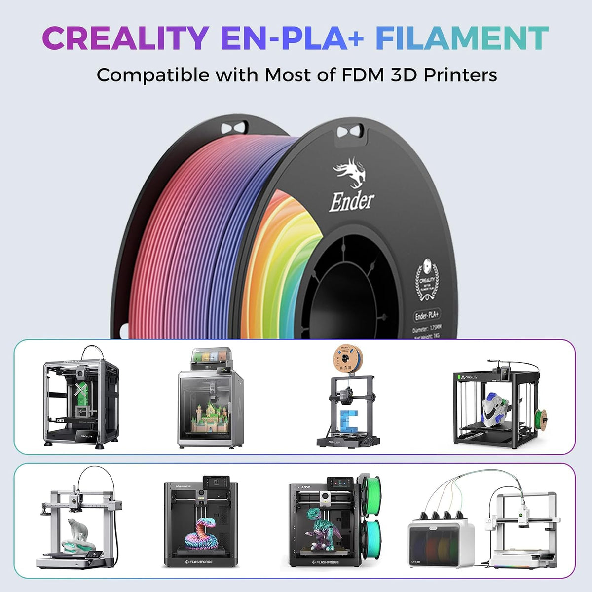Creality 1kg spool with multicolored printed model