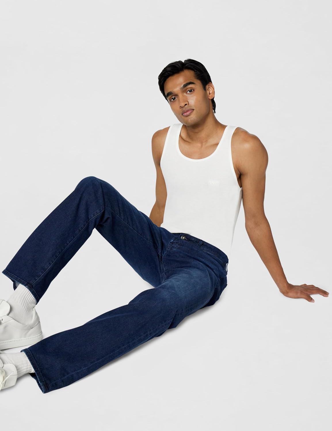 BOSS 3-pack cotton tank top folded view