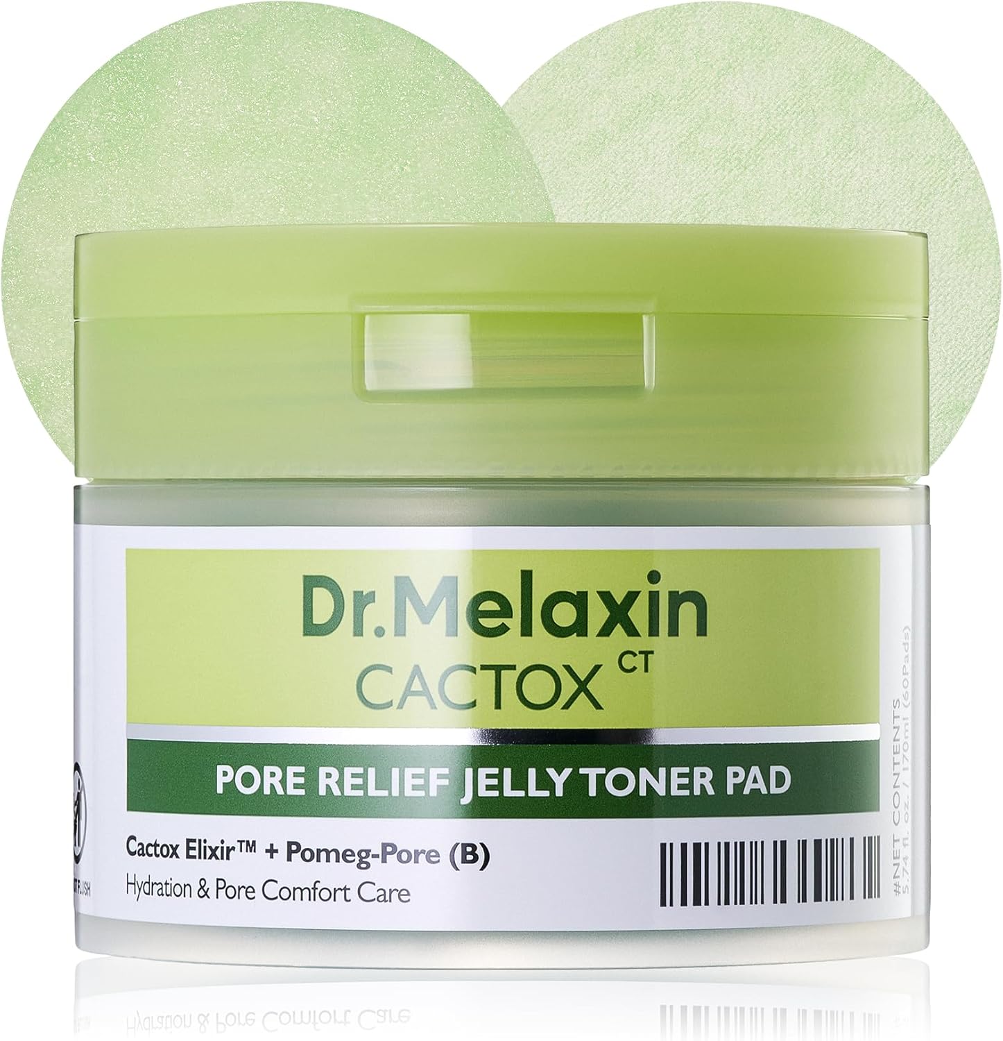 Dr. Melaxin Cactox Pore Relief Jelly Toner Pads front view container