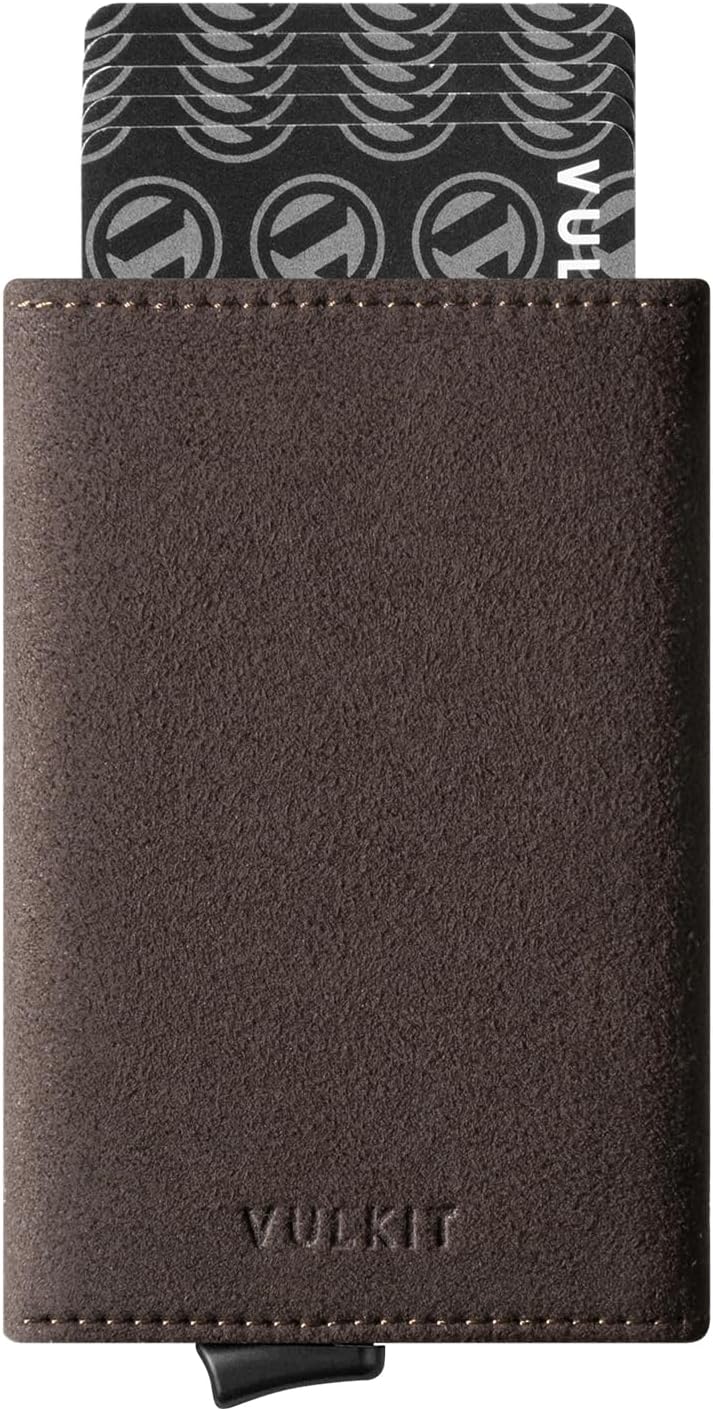 VULKIT Bifold Pop up Card Holder with Money Compartment Business Card Case Minimalist Front Pocket Wallet for Men (Navy) - Image 13