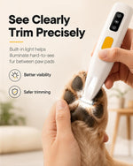 Furbona low noise dog clipper package contents including cleaning brush and oil.