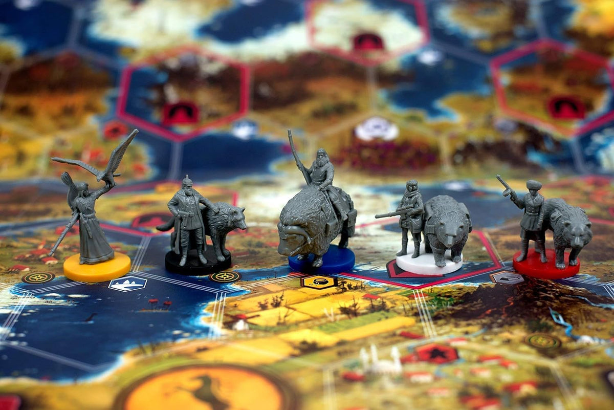 Stonemaier Games Scythe dieselpunk mechs and miniatures
