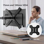 Pholiten mounting kit attached to the back of a flat panel screen
