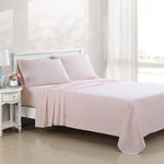 Laura Ashley pastel pink sateen flat sheet display