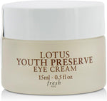 Fresh Lotus Youth Preserve Eye Cream open jar showing lightweight cream texture