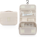 Mossio travel organizer open showing internal mesh compartments