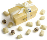 Gourmet Belgian dark chocolate ballotin by Marky's with premium satin ribbon