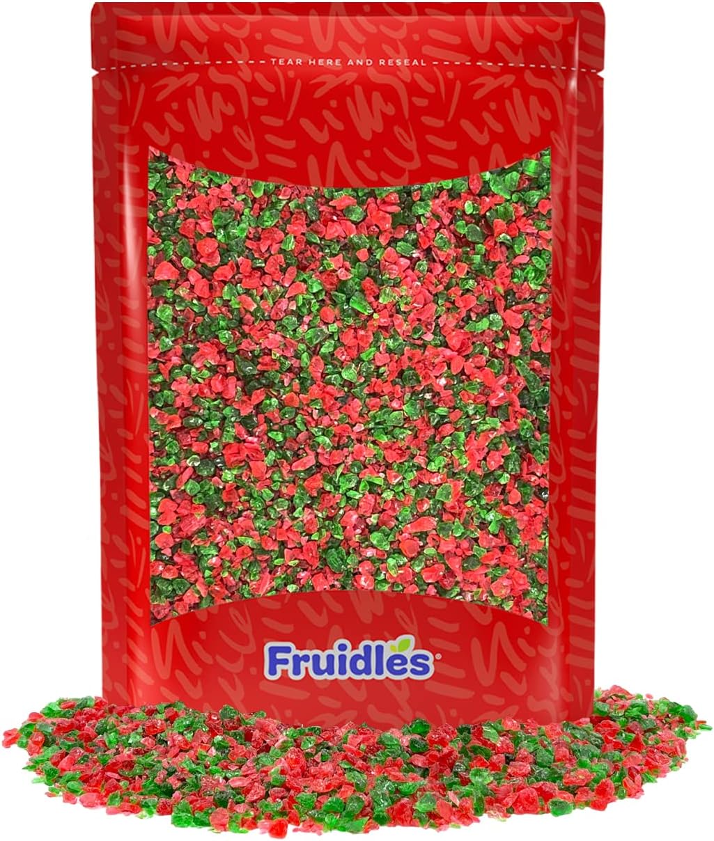 Fruidles crushed peppermint candy canes packaging back view with details