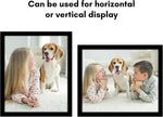 Americanflat black frame hanging vertically on wall