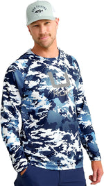 Huk patterned pursuit hoodie lifestyle apparel shot