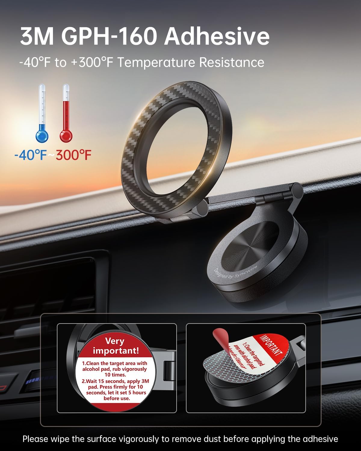 Syncwire magnetic car phone mount packaging box