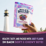 Wiley Wallaby 10 Ounce candy bag side view showing nutritional facts.