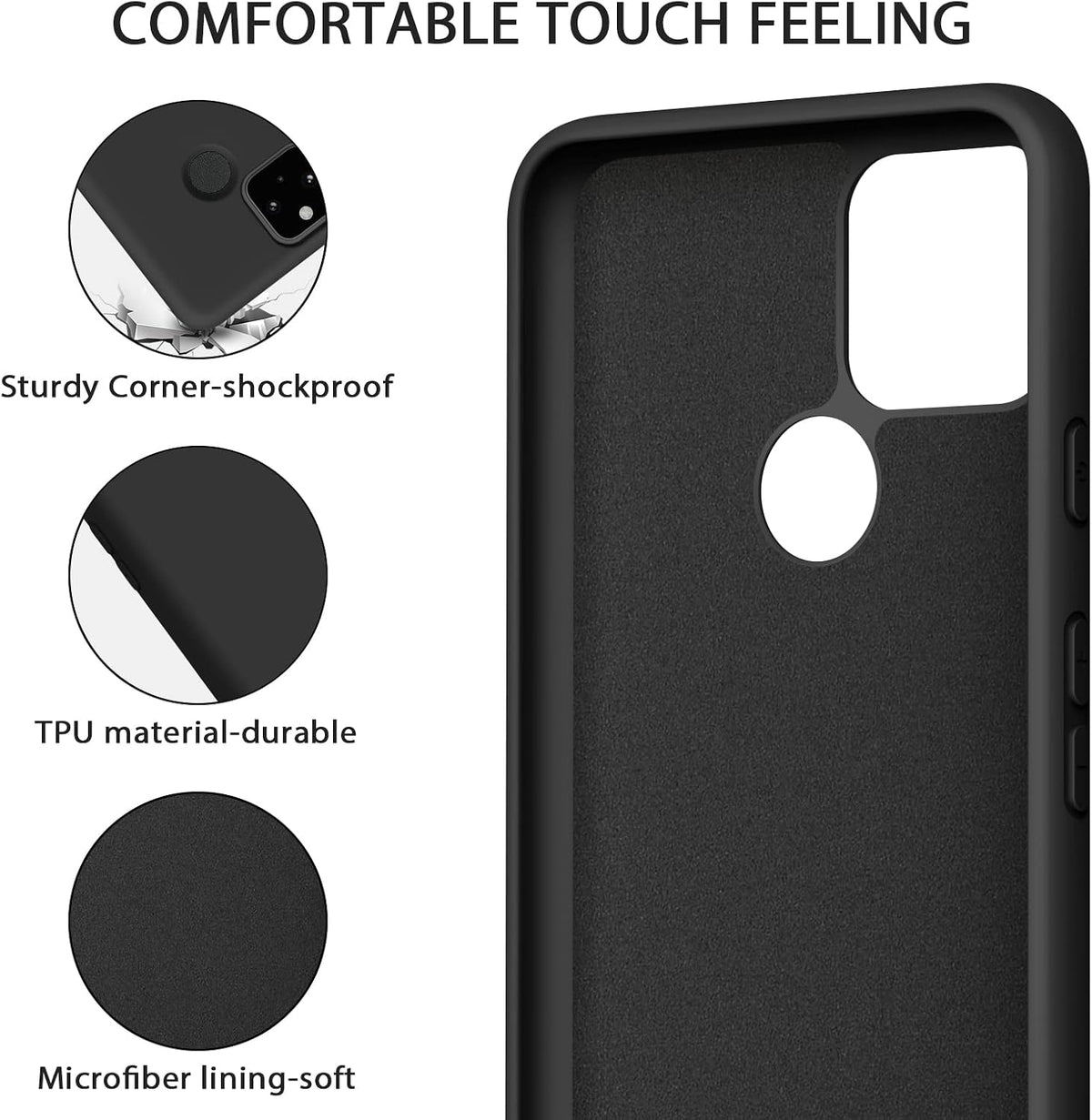 Amzpas shockproof TPU phone cover side profile view