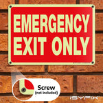 iSYFIX glow in the dark emergency sign material close up
