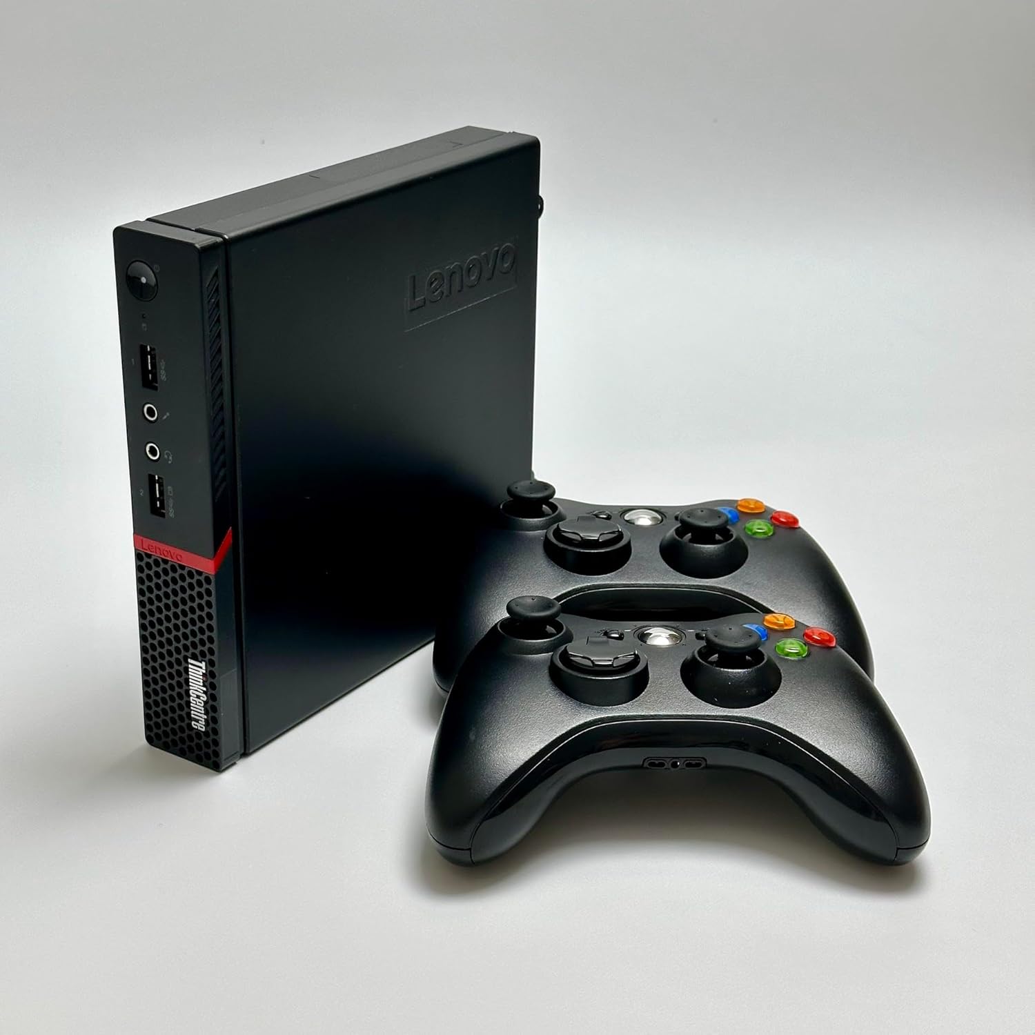 Sonicon Retro Gaming Console front view with wired controllers