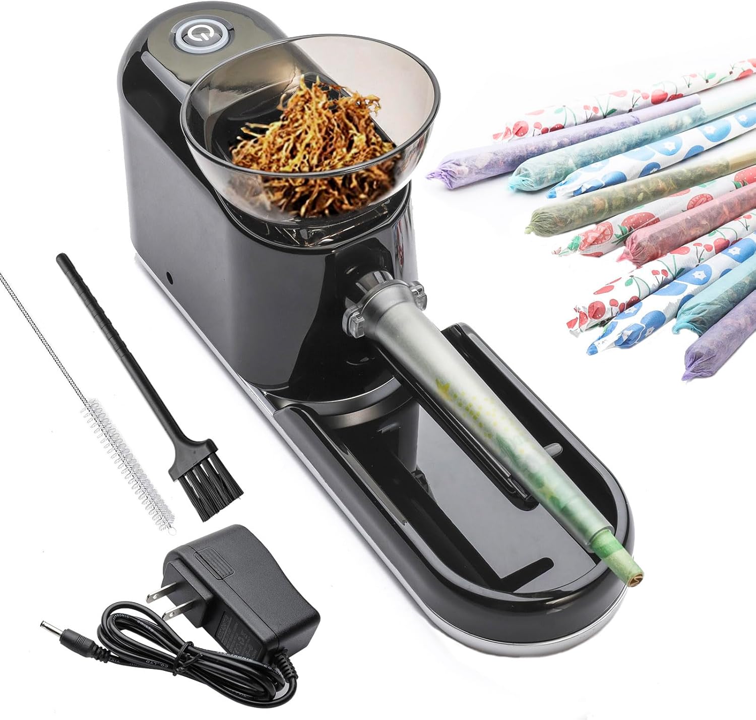 Electric Pre Roll Machine, Cones Rolling Machine for King Size, Portable Pre Rolled Cones Filling Maker, Automatic Cigarette Rolling Machine Cone Loader - Image 1