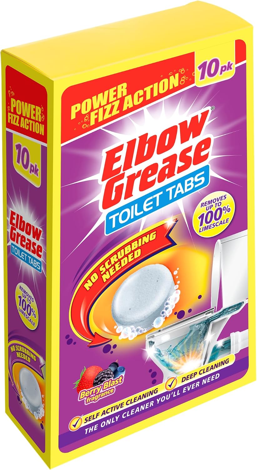 Elbow Grease toilet tablets berry front view packaging