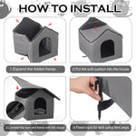 Enclosed winter pet house suitable for cats and small dogs