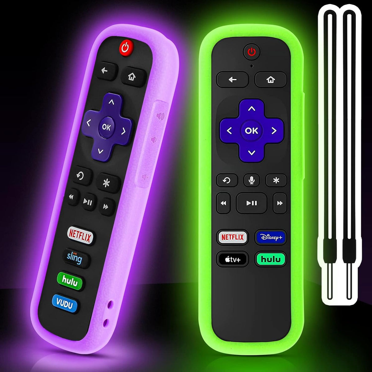 SOTATOO silicone remote cover for Roku front view showing precise button alignment