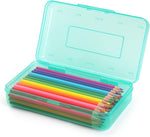 Tamaki 1 Pack Plastic Pencil Box Large Capacity, Blue | Clear Boxes with Snap-tight Lid Stackable Design and Stylish Office Supplies Storage Organizer - Image 13