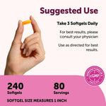 Micro Ingredients women omega-3 softgels texture and lemon flavor view