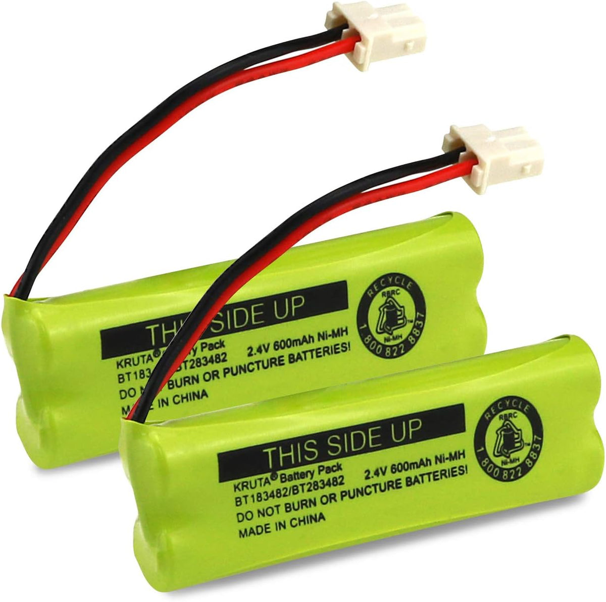 Kruta BT183482 cordless phone battery replacement pack front view