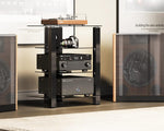 FITUEYES media storage unit styled in a modern living room setting