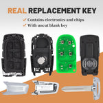 Keyecu 433MHz key fob angled view with black and chrome finish