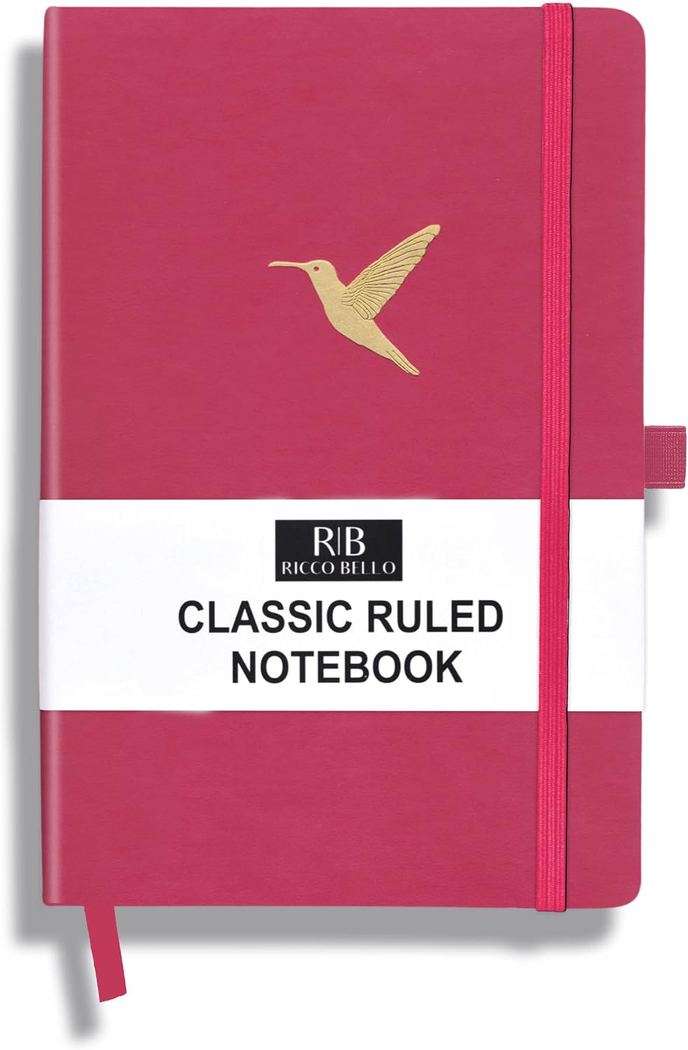 RICCO BELLO Lined Journal Notebook, Grey, 5.7 x 8.4-Inches | Faux Leather Hardcover, Pen Holder, College Ruled, 96 Sheets / 192 Pages, For Work & Notes - Image 15