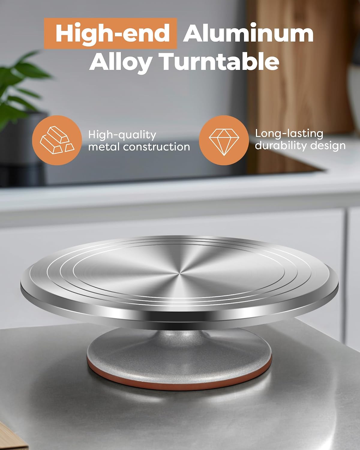 Kootek aluminum cake stand side profile